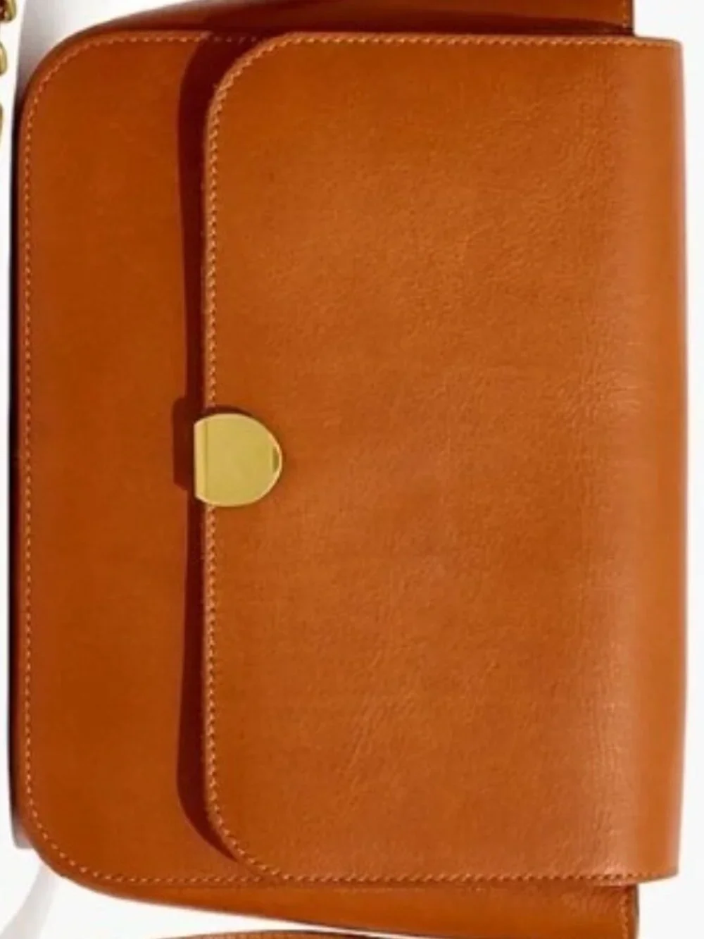 Madewell The Abroad Brown Leather Shoulder Bag